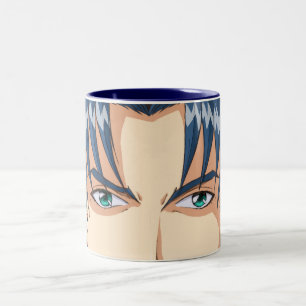 Anime and Manga Faces Two-Tone Coffee Mug