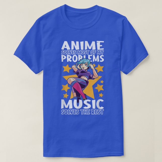 Anime And Music Manga Anime Stuff Anime Girl  T-Shirt (Design Front)