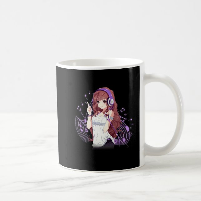 Anime and Music Merch Kawaii Manga Otaku for Teens Coffee Mug (Right)