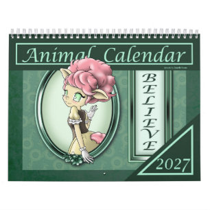 Anime Animal 2027 Affirmations Calendar