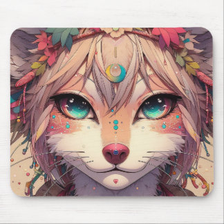 Anime animal mouse pad, anime cat mat