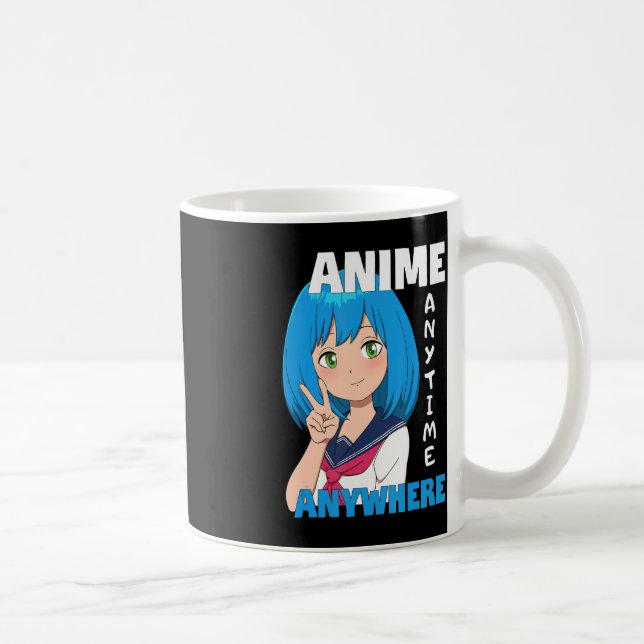 Anime Anytime Anywhere Anime Girl  Coffee Mug (Right)