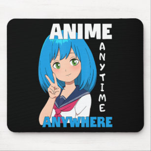 Anime Anytime Anywhere Anime Girl  Mouse Mat