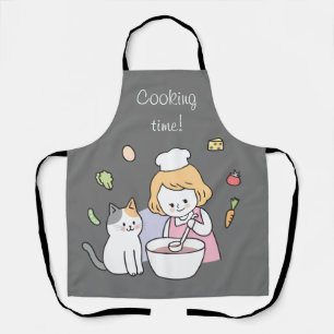 Anime apron kitchen-For Women's