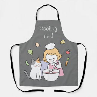 Anime apron kitchen-For Women's