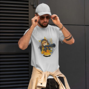 Anime Army Fox Girl  T-Shirt