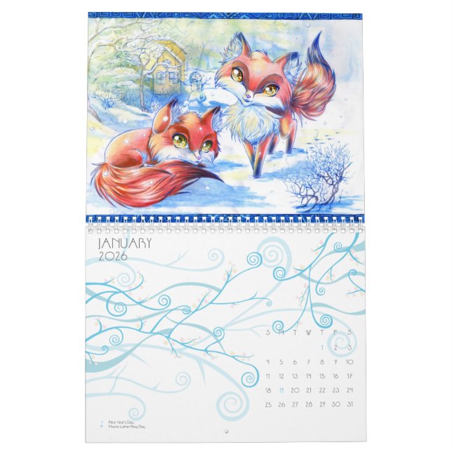 Anime art 2014 calendar (Jan 2026)