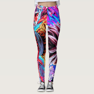 Anime Art Cartoon on Customised Tight L Leggings