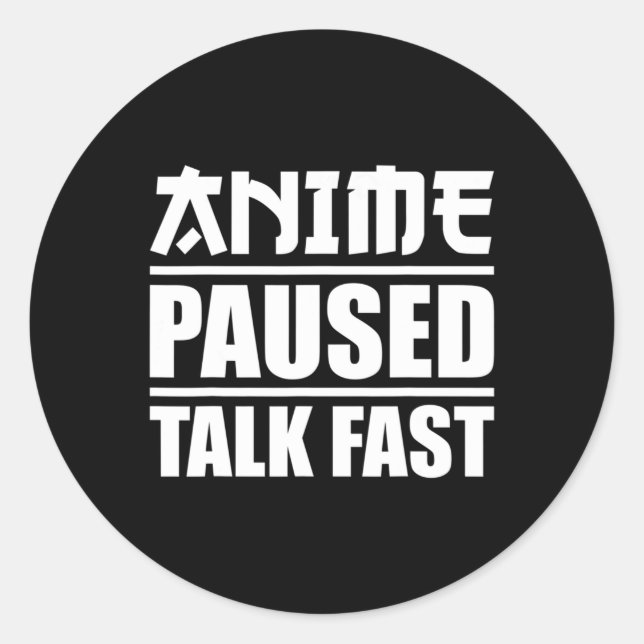 Anime Art For Men Women Teen Girls Anime Merch Ani Classic Round Sticker (Front)