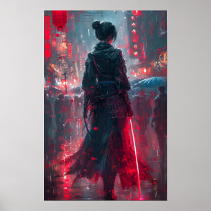 Anime Art Poster featuring Androgynous Female Samu