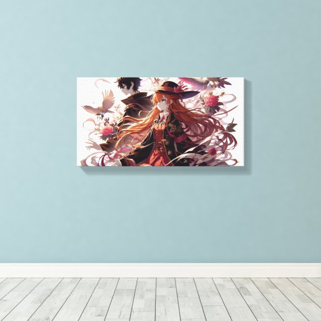 Anime Art Wall Decor Canvas Prints (Insitu(Wood Floor))