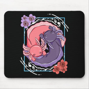 Anime Axolotl Waifu Who Love Anime Ramen And Sketc Mouse Mat