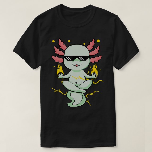 Anime Axolotl Waifu Who Love Anime Ramen And Sketc T-Shirt (Design Front)