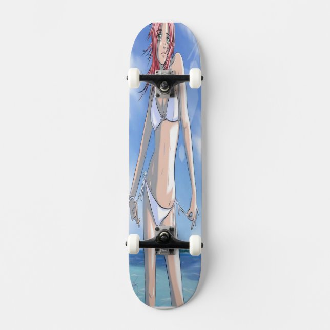 Anime Beach Girl Skateboard (Front)