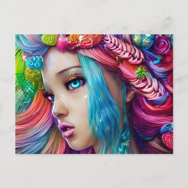 Anime Beatiful Baby Skin Goddess Graphic Postcard (Front)