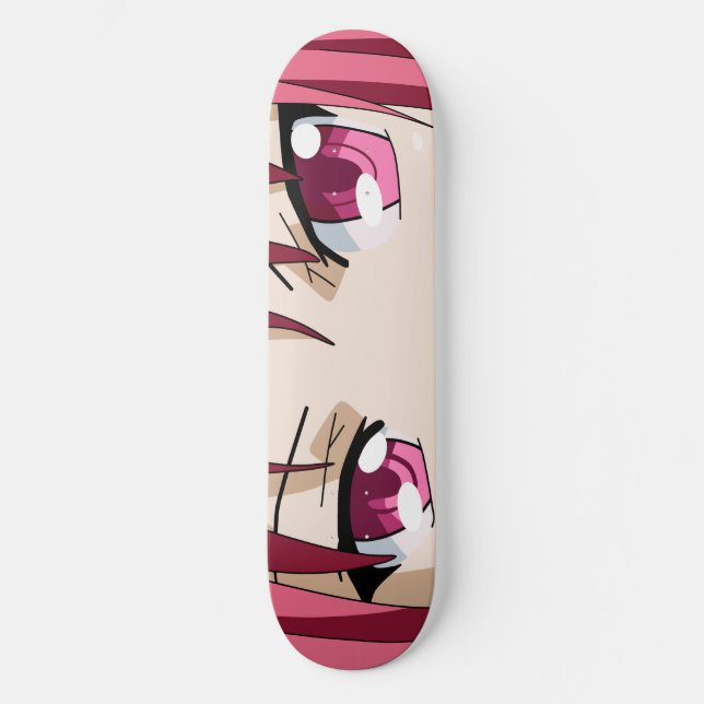 Anime Big Eyes Skateboard Deck (Front)