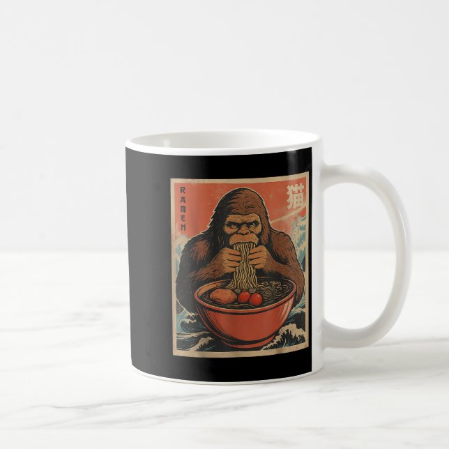 Anime Bigfoot Ramen Japanese Funny Kawaii Gift Men Coffee Mug (Right)
