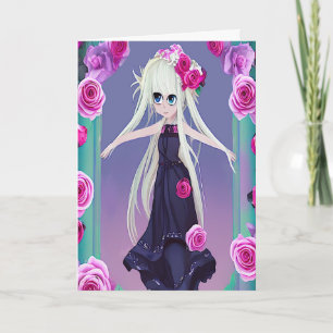 Anime Blonde Bride Bridesmaid Invitation