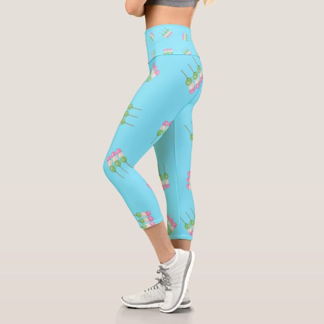 Anime Blue Pastel Dango High Waisted Capris (Left)