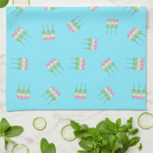 Anime Blue Pastel Dango Kitchen Towels