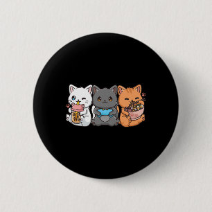 Anime Bo Tea Bubble Tea Gaming Gamer Ramen Cat  6 Cm Round Badge