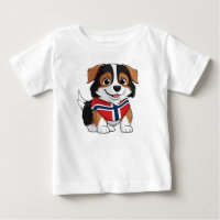 Anime Border Collie with Norway Flag