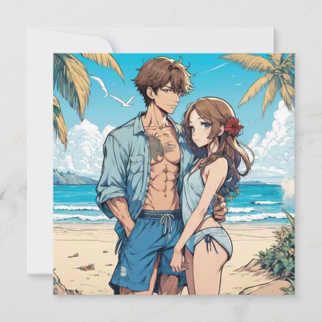 Anime boy and girl card (Front)