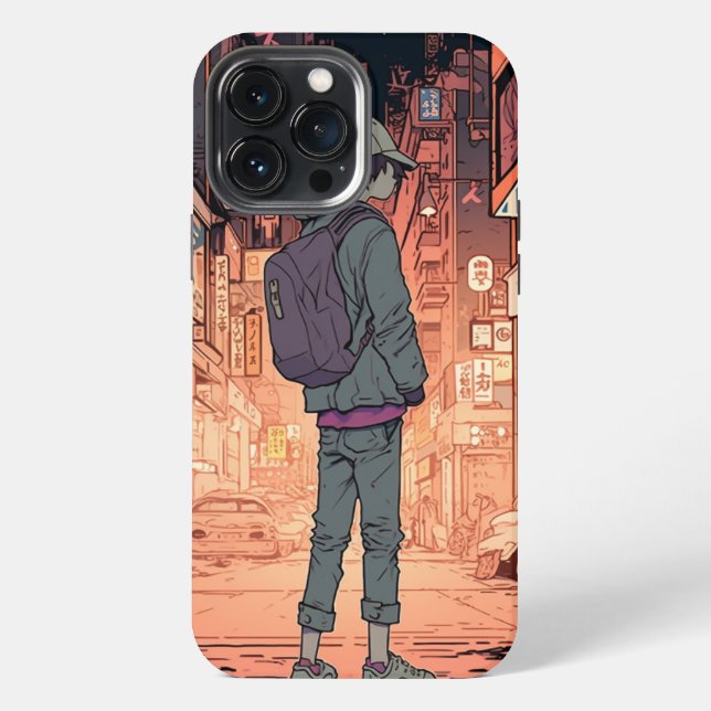 Anime Boy Art iPhone Case (Back)