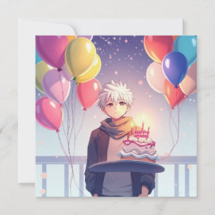 Anime Boy birthday Card
