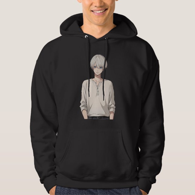 Anime Boy T-Shirt Hoodie (Front)