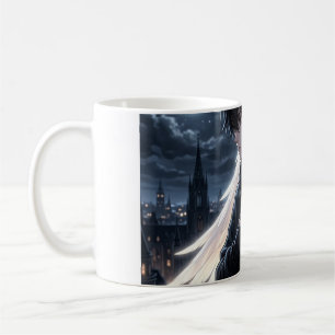 Anime Boy with Angel Wings Graphic Hoodie Coffee Mug