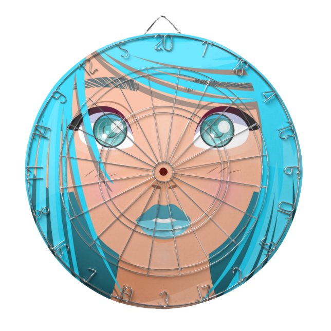 ANIME CARTOON GIRL  DARTBOARD (Front)