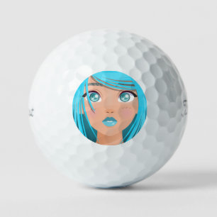 ANIME CARTOON GIRL GOLF BALLS