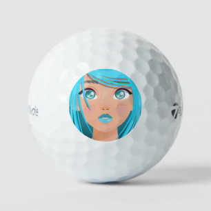 ANIME CARTOON GIRL  GOLF BALLS