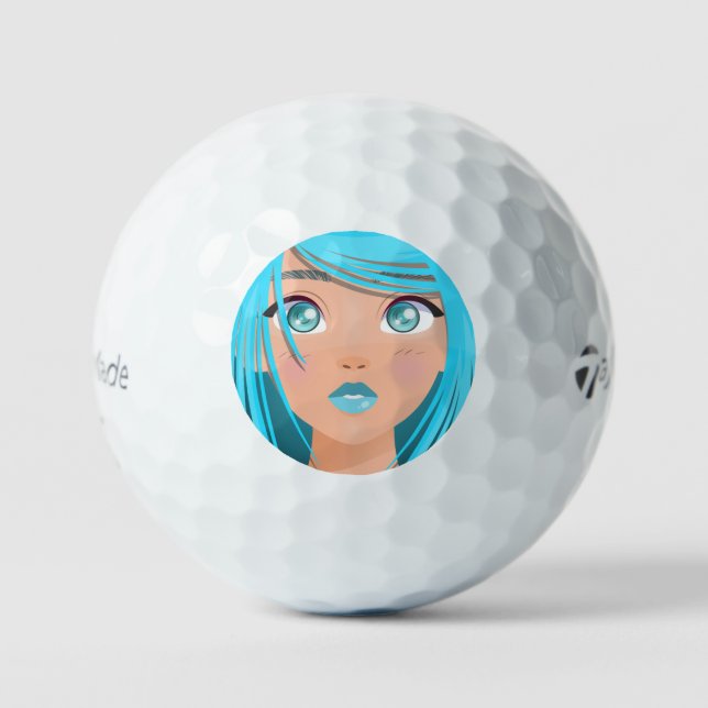 ANIME CARTOON GIRL  GOLF BALLS (Front)