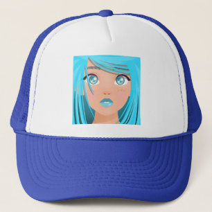 ANIME CARTOON GIRL TRUCKER HAT