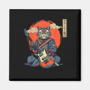 Anime Cat Japanese Samurai Tattoo Kawaii Ninja Gui Magnet