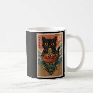 Anime Cat Ramen Japanese Funny Art Kawaii Cat And Coffee Mug