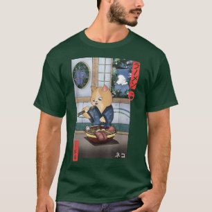 Anime Cat Ramen Kawaii Neko Noodles  T-Shirt