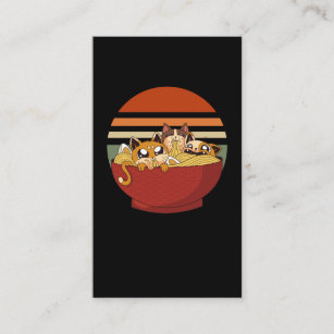 Anime Cats and Ramen Japanese Noodles addicted Business Card