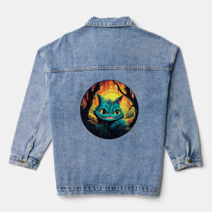 Anime Cheshire Cat Alice in Wonderland  Denim Jacket