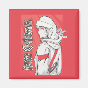 Anime christmas_sweater, Xmas Cute Girl Magnet