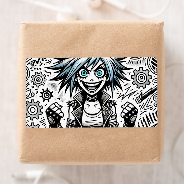 anime comic cheerful art original blu_eyes black_a (Insitu)