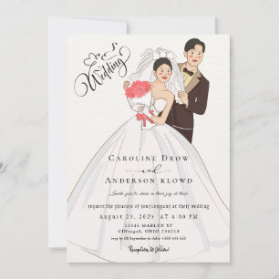 Anime Couple Wedding Invitation
