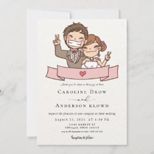 Anime Couple Wedding Invitation