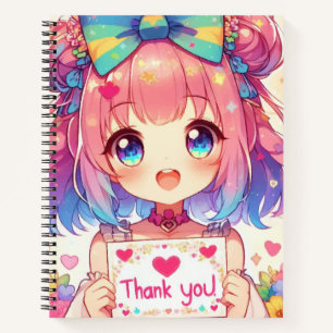 Anime cute girl notebook
