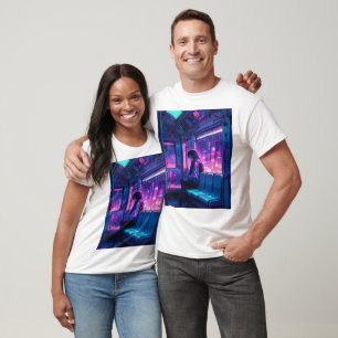 Anime Cyber Punk Themed Graphic Shirt