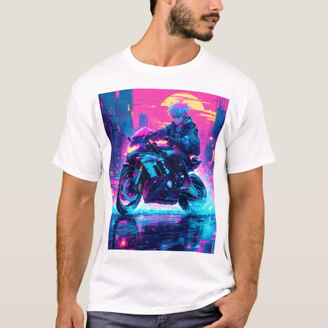 Anime Cyber Punk Themed Graphic Shirt (Front)