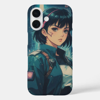 Anime Cyperpunk Girl iPhone 16 Case