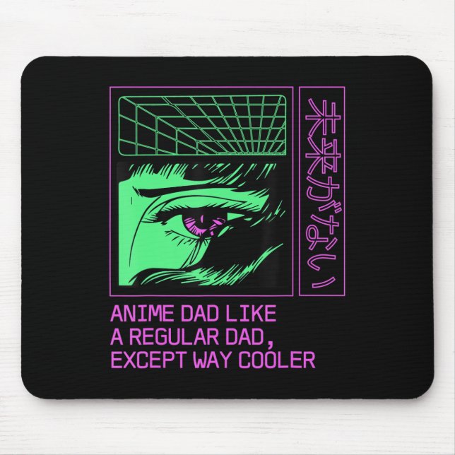 Anime Dad Like a Regular Dad Manga Fathers Day  Mouse Mat (Front)